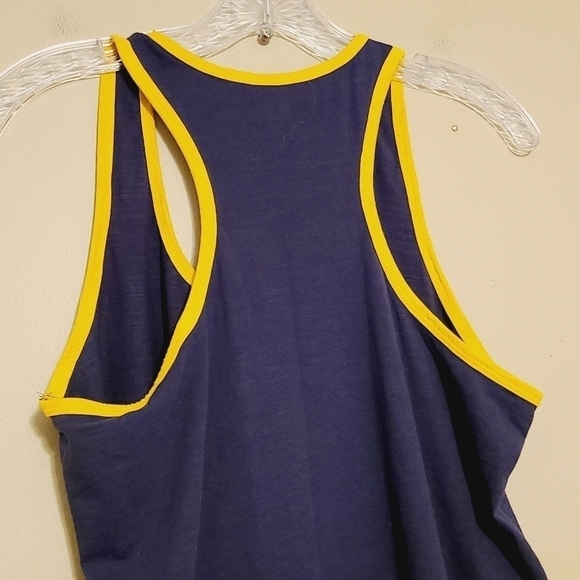 Women's Blue & Gold Racerback WVU Sports Fan Tank Top (Size XL) - Picture 9 of 10